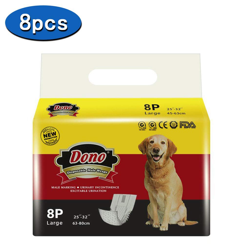 DONO Disposable Dog Diapers Male Dog Wraps Pet Male Belly Diapers