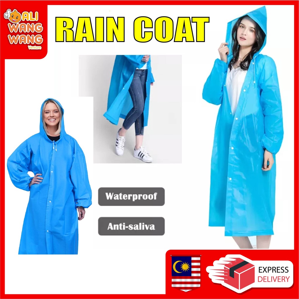 EVA Raincoat / Transparent Pocket Size Rain Coat Poncho Hoodie Rainwear
