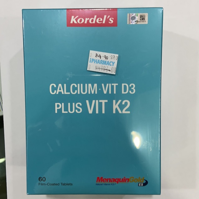 Kordel’s calcium + vit D3 plus vit K2 60’s Shopee Malaysia