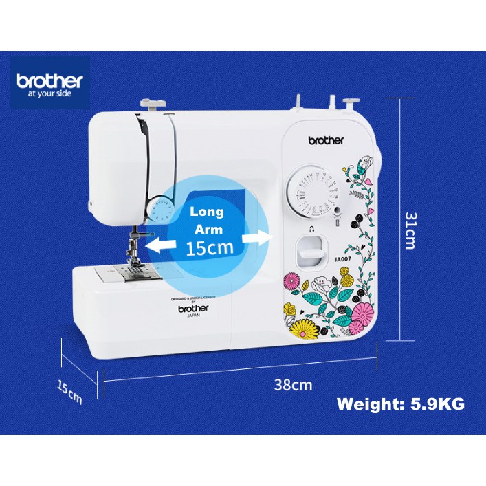 Brother JA007 Sewing Machine 17 Stitch Patterns + Extension Table