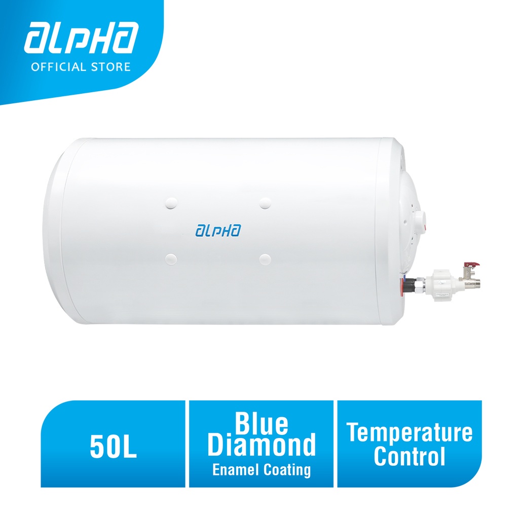 ALPHA AST50H Storage Water Heater Horizontal Model (50L) Shopee