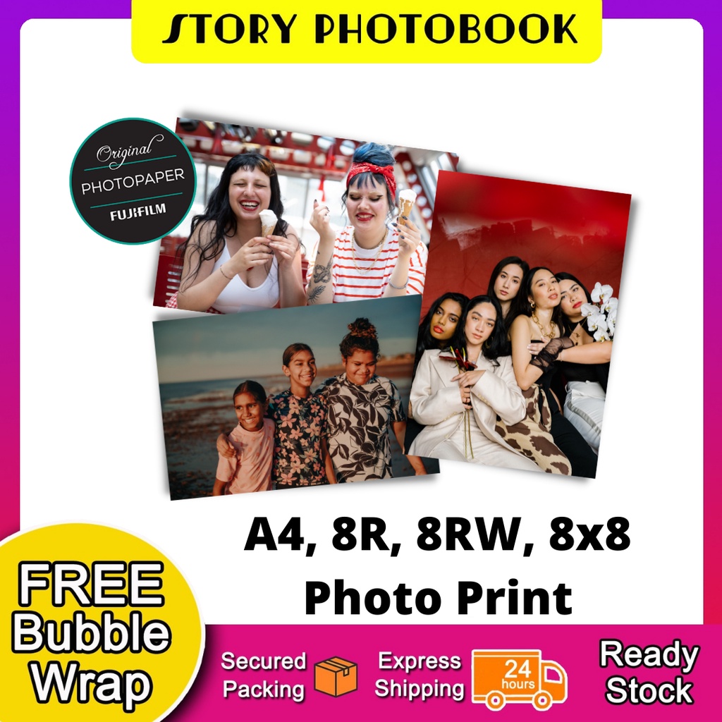 A4, 8R, 8RW, 8x8 Photo Print (Fujifilm Printing) Shopee Malaysia