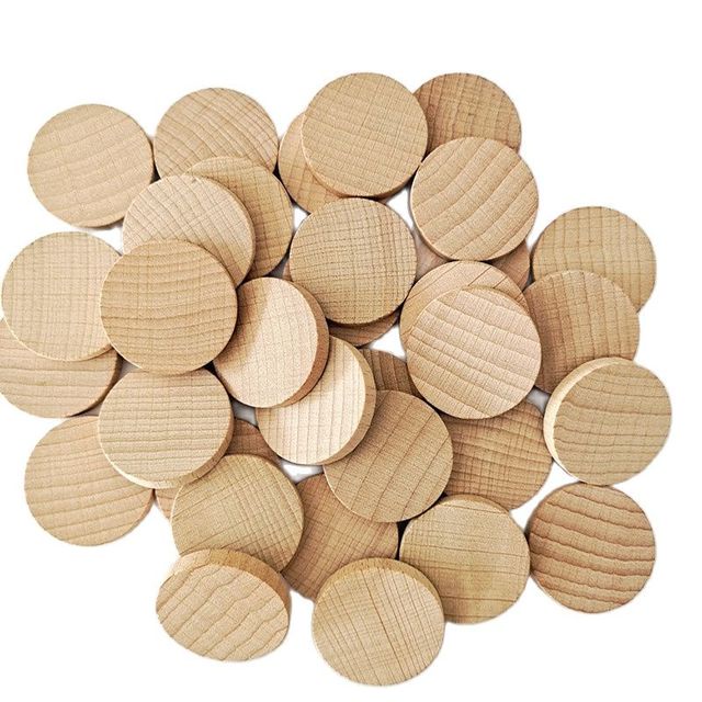 10pcs 4cm Round Unfinished Wood Cutout Circles Chips for Arts & Crafts