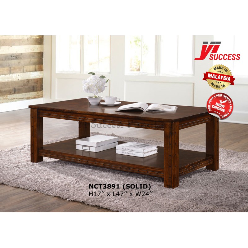 Yi Success Niko Design Full Solid Wood Coffee Table / Full Rubber Wood