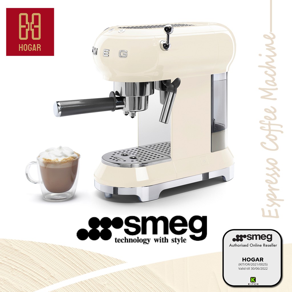 Smeg Espresso Coffee Machine ECF01 CREAM Shopee Malaysia