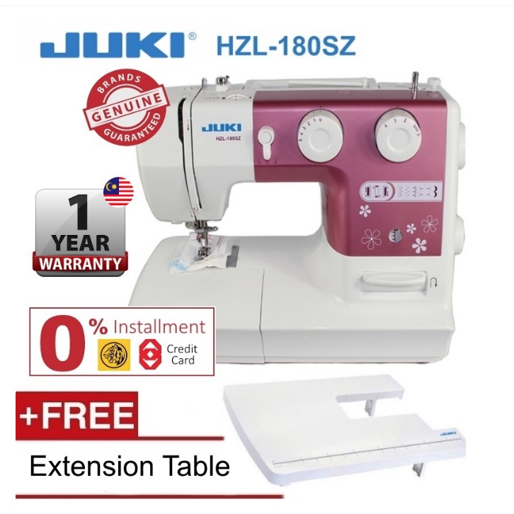 Juki HZL180SZ Sewing Machine + Extension Table (100 Genuine Juki