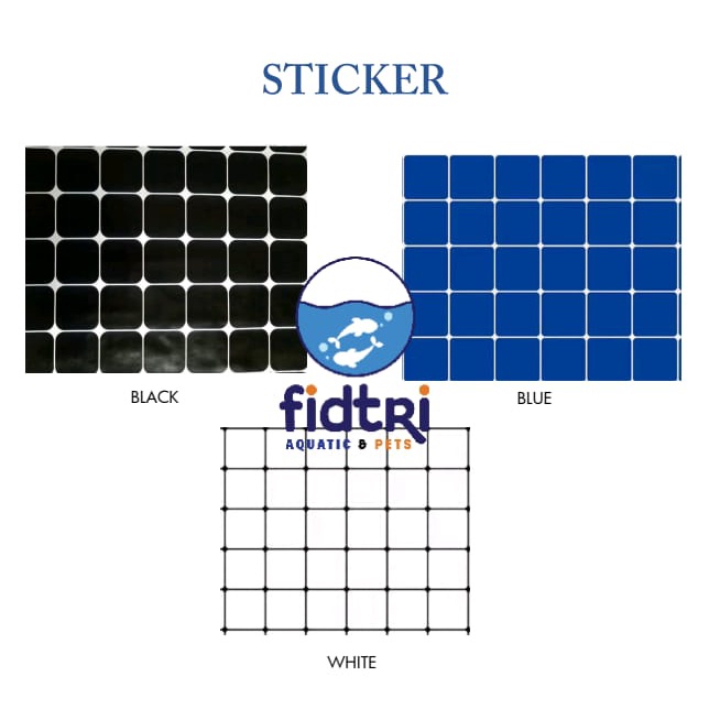 GRID STICKER FOR AQUARIUM TILES MOSAIC BOTTOM GROUND MINI FISH TANK