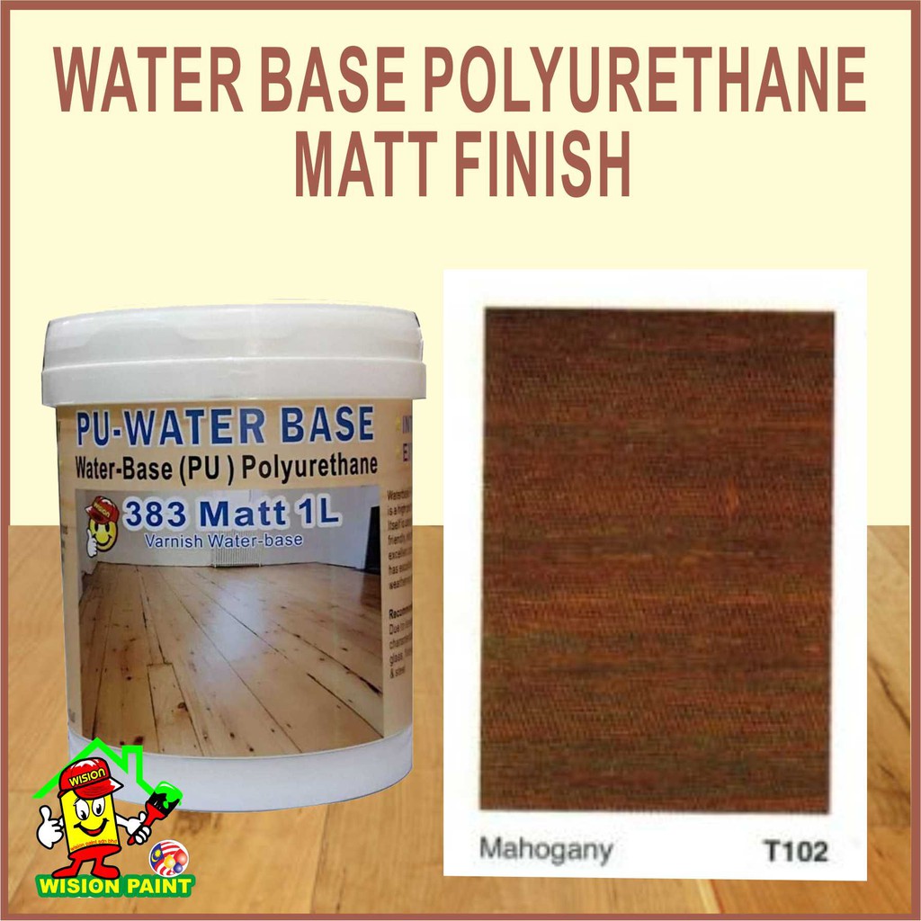 ( 1L ) 383 MATT PU COAT WATER BASE POLYURETHANE P.U EXTERIOR AND