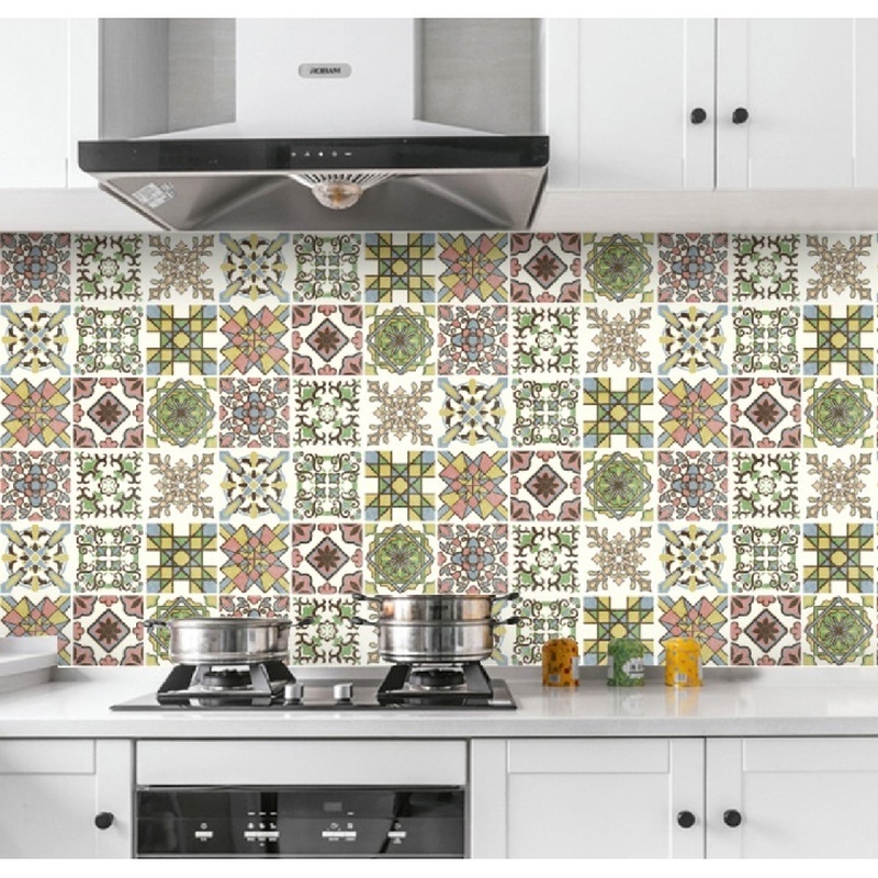 60cmx5m Kitchen Backsplash Wallpaper Stickers Marble Wallpaper