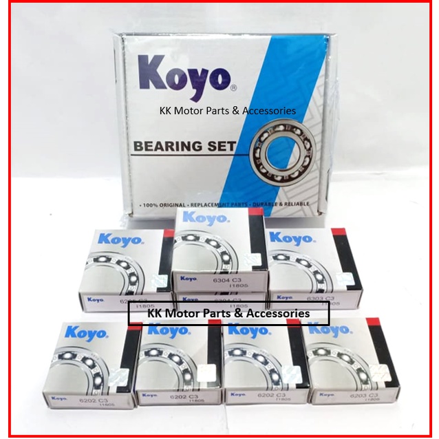 YAMAHA RXZ ENGINE ENJIN BEARING KOYO FULL SET (8 PIECES) Shopee Malaysia