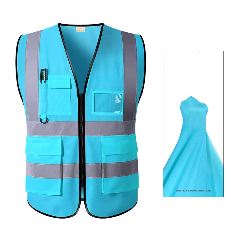 Safety Vest Big Size 5XL Construction Safety Vest with Pockets Red