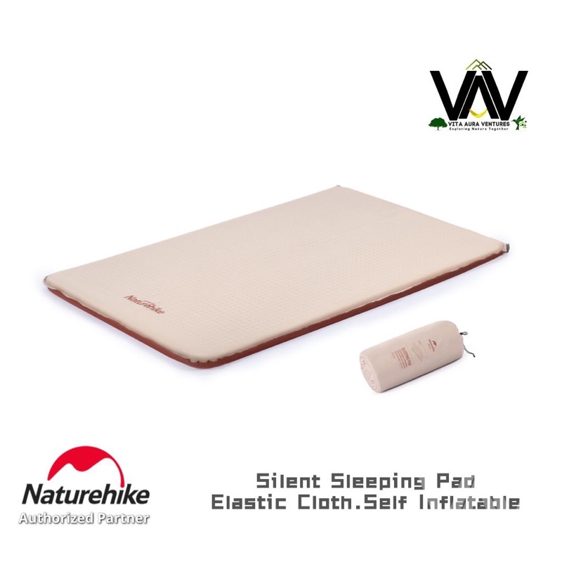 Naturehike Elastic Cloth Silent SelfInflate Sleeping Pad 6cm Shopee