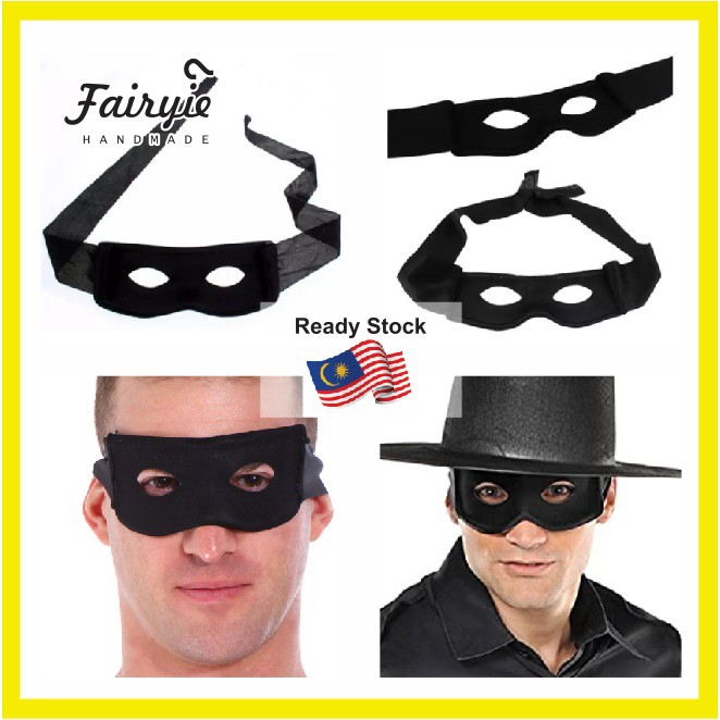 ⚡READY STOCK⚡ Masquerade Mask For men Black Zorro Mask Masquerade Mask