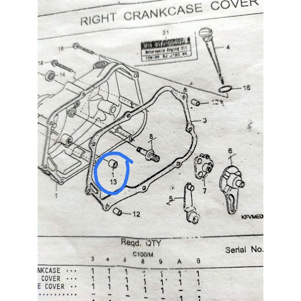 BEARING NEEDLE BEARING CLUTCH COVER EX5 DREAM 91021148004 Shopee