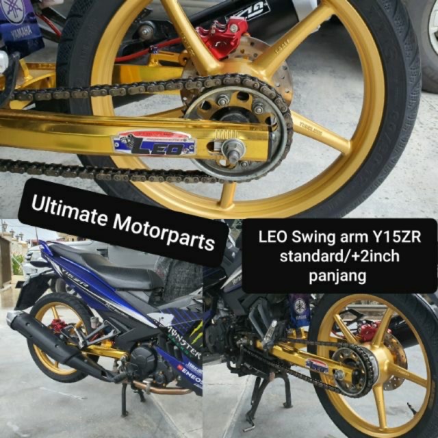Y15ZR Leo Alloy Swing Arm Lebih 2Inch Panjang Daripada Standard King