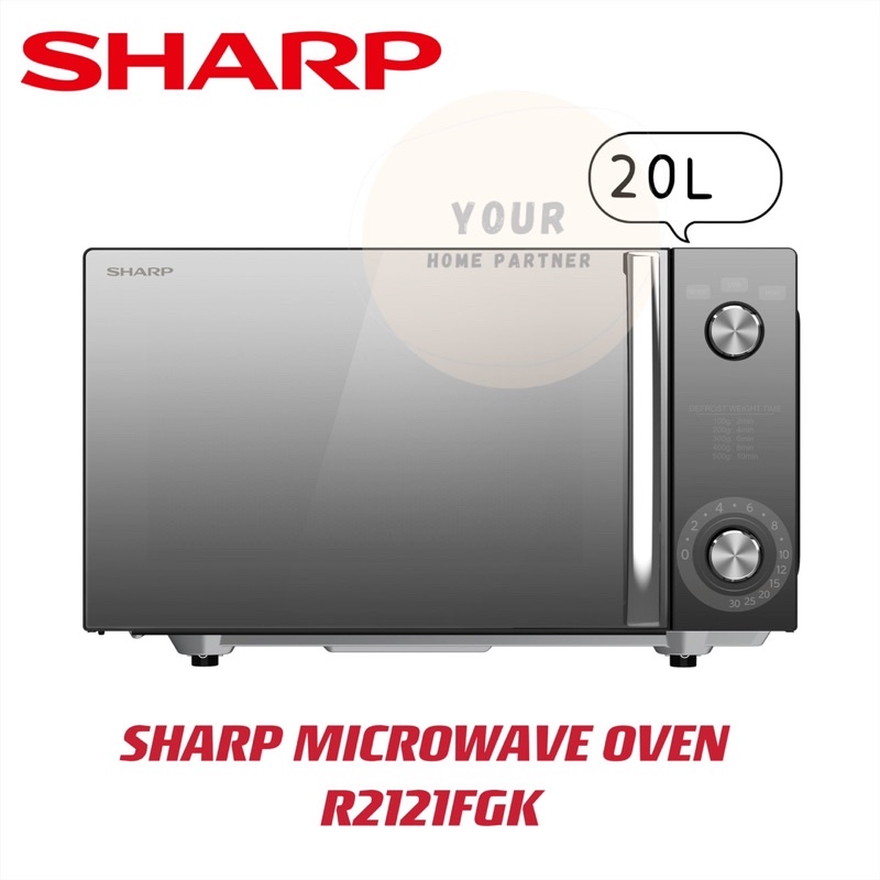 Sharp Microwave Oven Mechanical Dial Flatbed 20L R2121FGK Shopee Malaysia