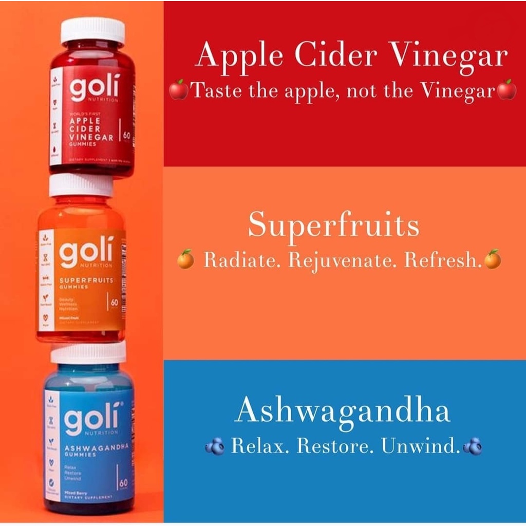 [Exp 2024/06] Goli Apple Cider Vinegar, Goli Superfruits, Goli