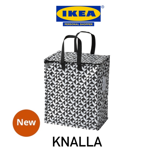IKEA KNALLA Bag, black, white Shopee Malaysia