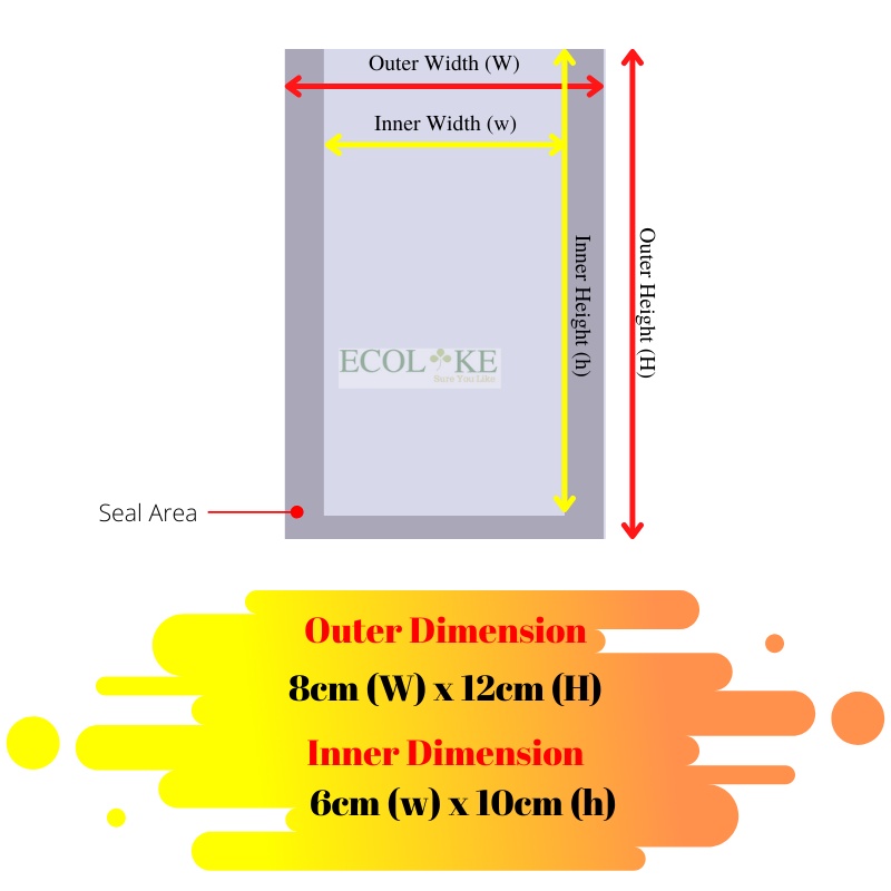 50pcs Nylon High Temperature Vacuum Bag Frozen food packaging bag