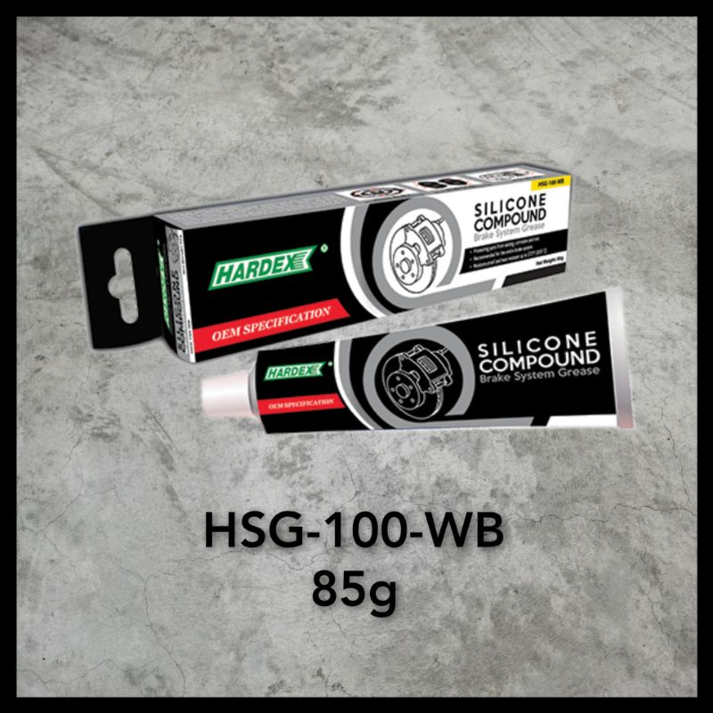 HARDEX HSG100WB SILICONE COMPOUND BRAKE SYSTEM GREASE 85G RUBBER