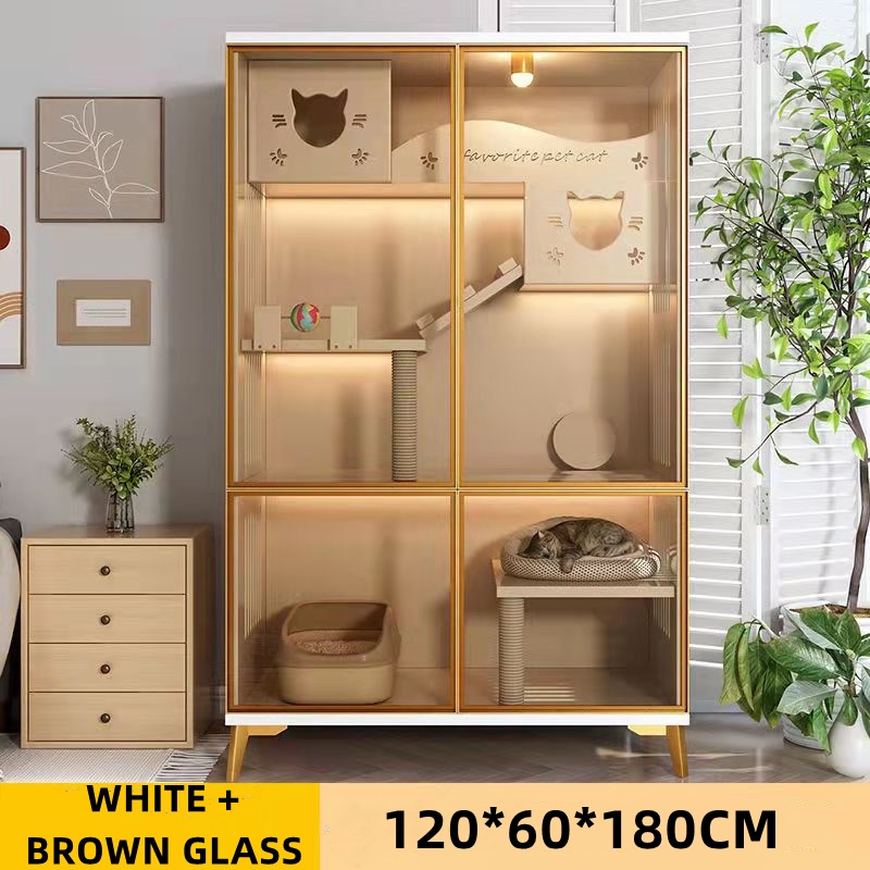 Pettz Sangkar Rumah Kucing Kayu Besar 3 4 Tingkat Cat House Wood Large