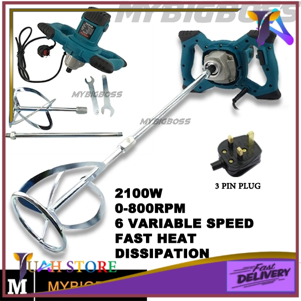 [ READY STOCK ] Allefix Electric Paint Mixer Blender Power Tool Cement