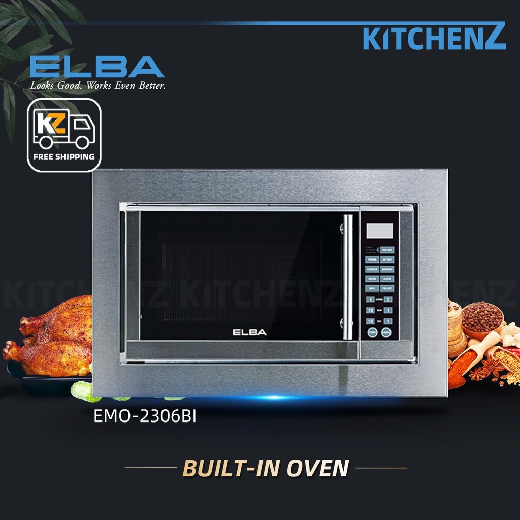 [FREE Shipping] Elba Microwave + Electric Oven Digital Timer EMO2306BI