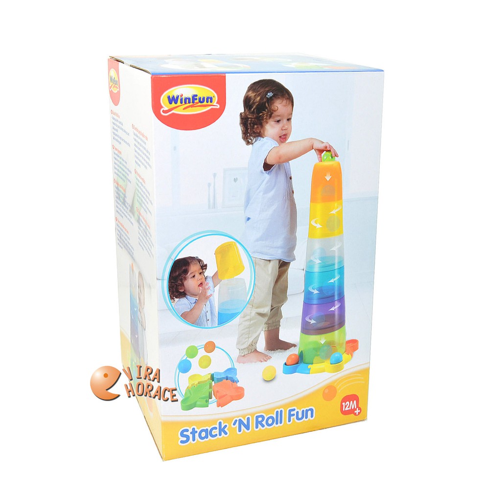 WinFun 0737 Color Rolling Ball Stacking Tower Eu EN71 Taiwan BSMI