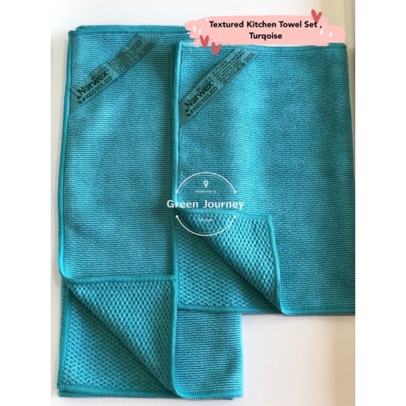 Norwex Textured Kitchen Cloth Kitchen Towel Mushroom Turqoise Amethyst