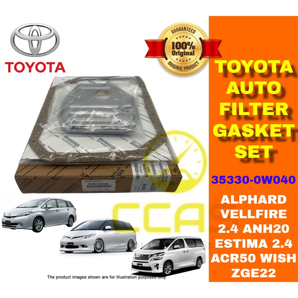 100 ORIGINAL TOYOTA AUTO FILTER GASKET SET Alphard Vellfire2.4 ANH20 Estima2.4 ACR50 Wish ZGE22