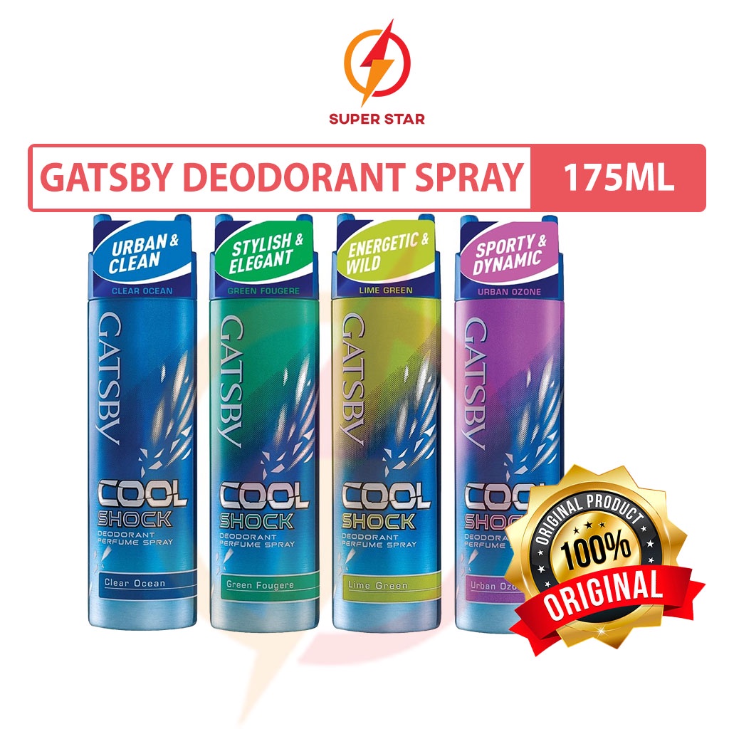 Gatsby Deodorant Perfume Spray 175ml (Clear Ocean/Green Fougere/Lime