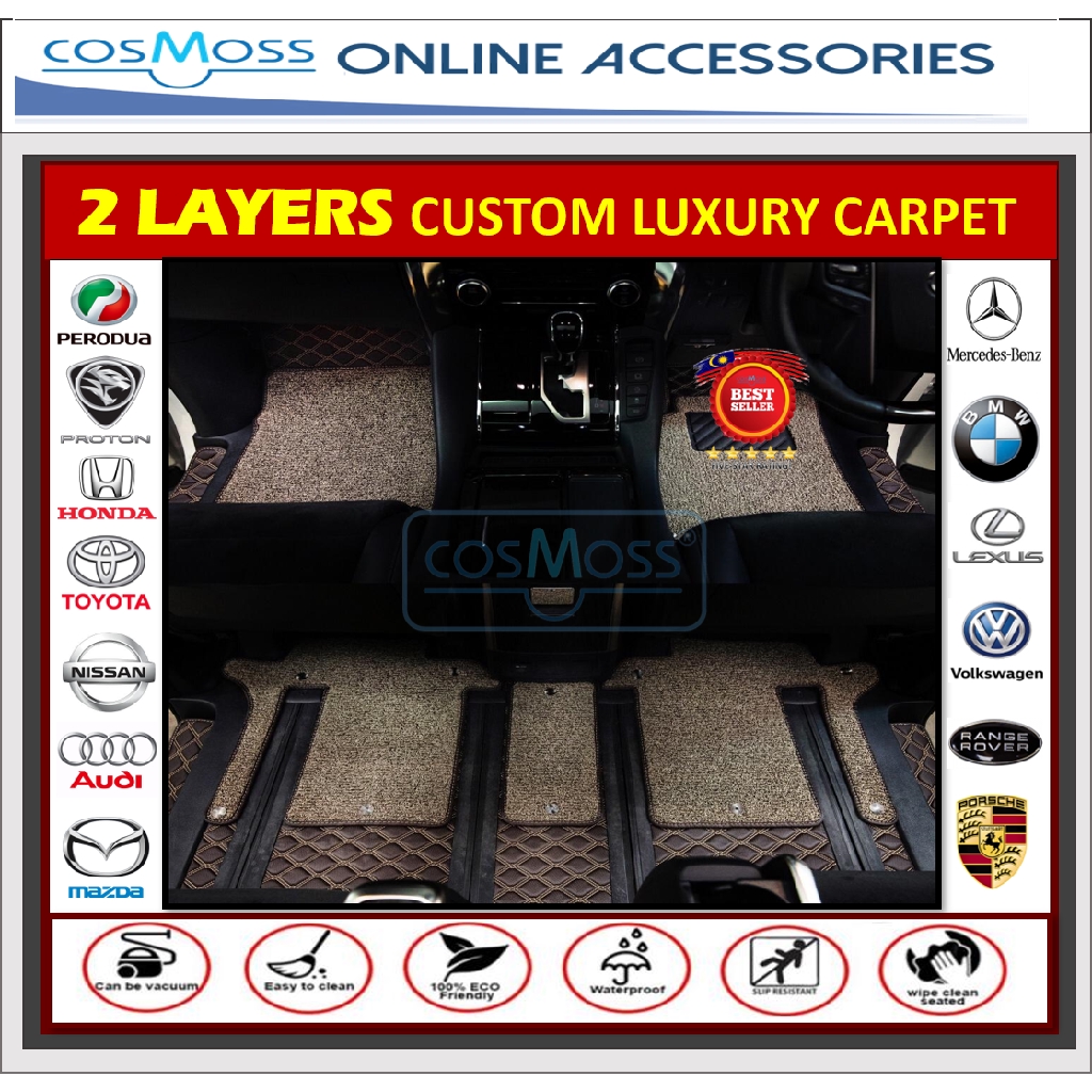 (2 LAYERS) 9D TOYOTA LAND CRUISER J200 LUXURY CUSTOMS MADE 2 LAYERS