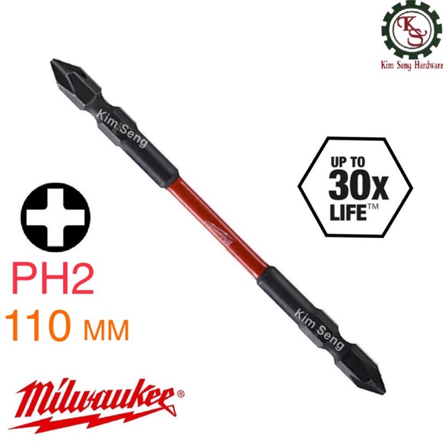 Milwaukee Shockwave PH2 110mm Impact Double Ended Power Screw Bit (++) Shopee Malaysia