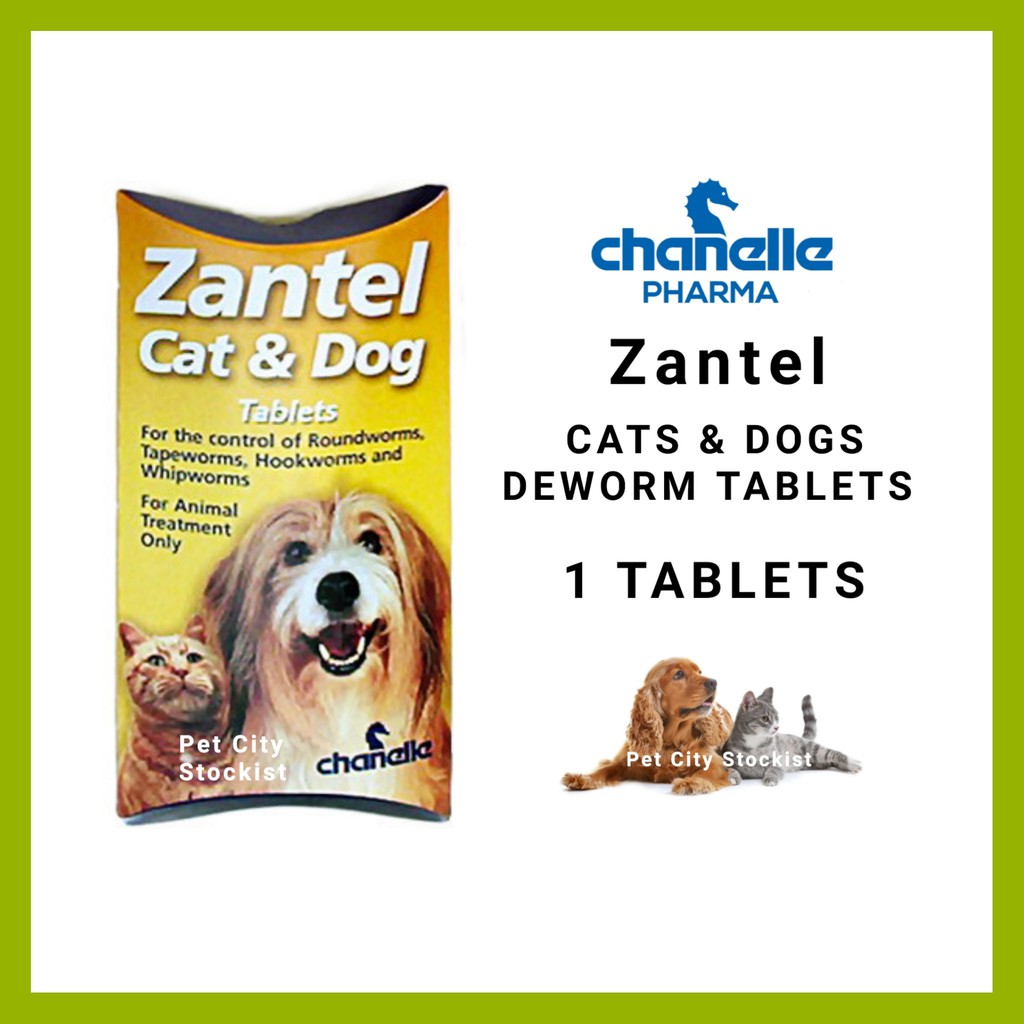 Zantel Deworm cat & dog tablet for control of roundworms, tapeworms