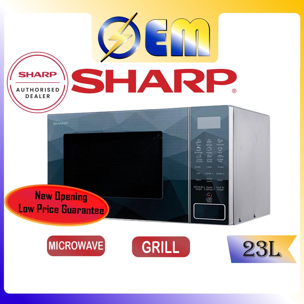 23L SHARP Microwave Oven Ketuhar Gelombang Mikro with Defrost Function