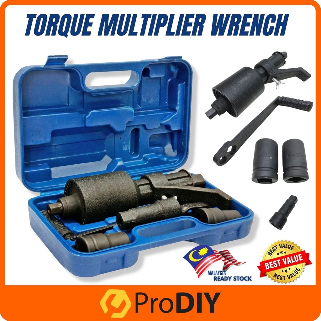 Torque Multiplier Wrench Set Lug Nut Remover Labor Saving with 2 Socket (OP288) Shopee Malaysia