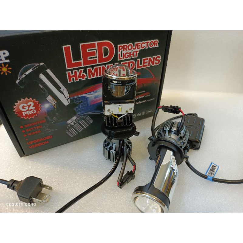 H4 LED mini projector lens HI LO beam 2x 1.5inch LED conversion kit