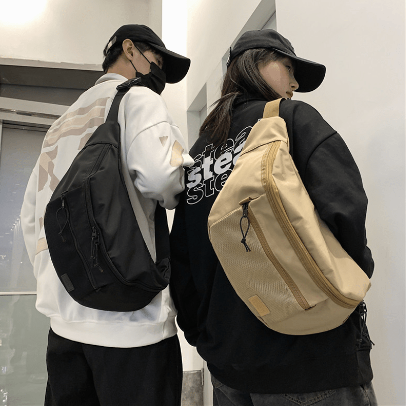 [Raya 2023] Big Size Korean Fashion Ulzzang Nylon Men Sling Bag Chest