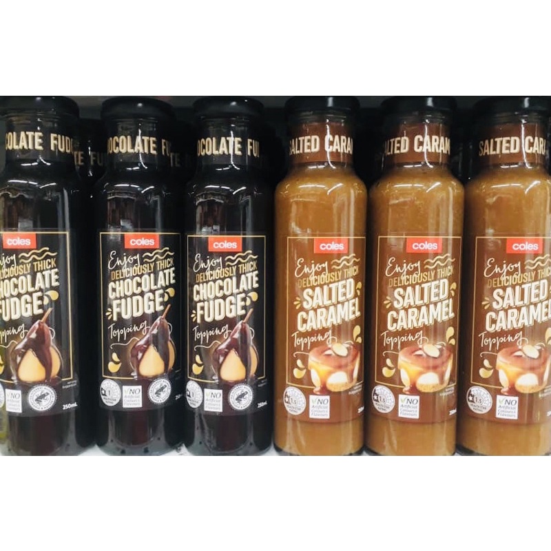 Coles Topping Chocolate Fudge/ Salted Caramel 250g Shopee Malaysia