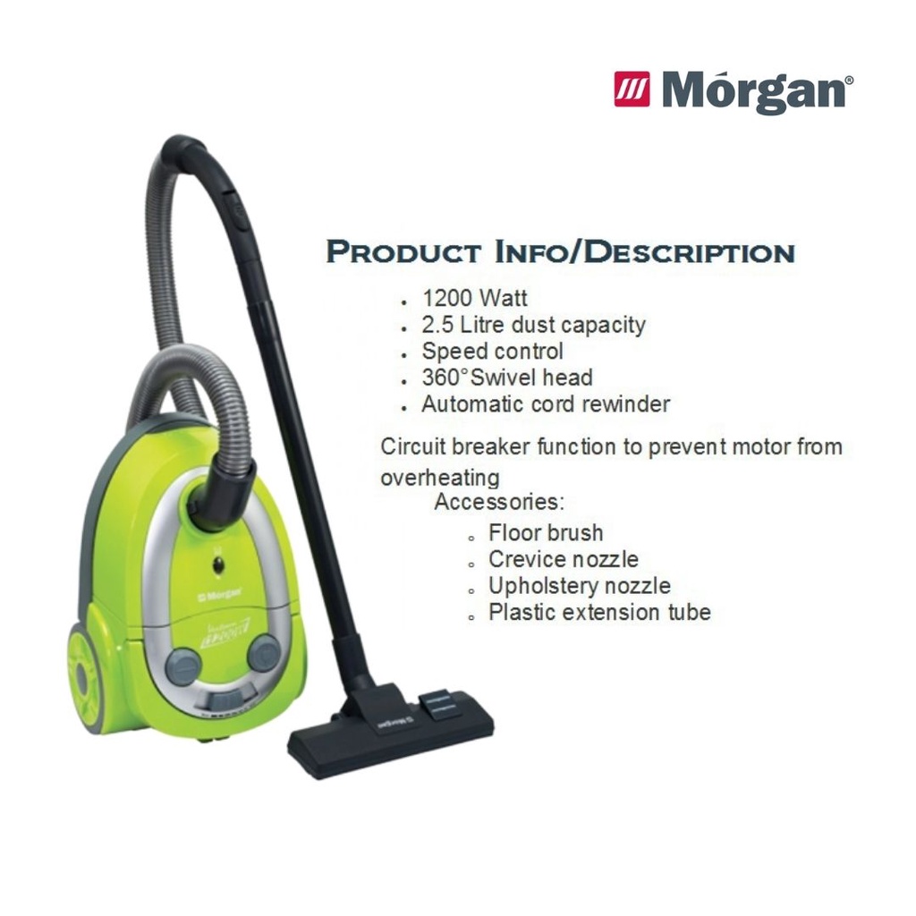 Midea Bagless Vacuum Cleaner With Hepa Filter MVCV12KGR /