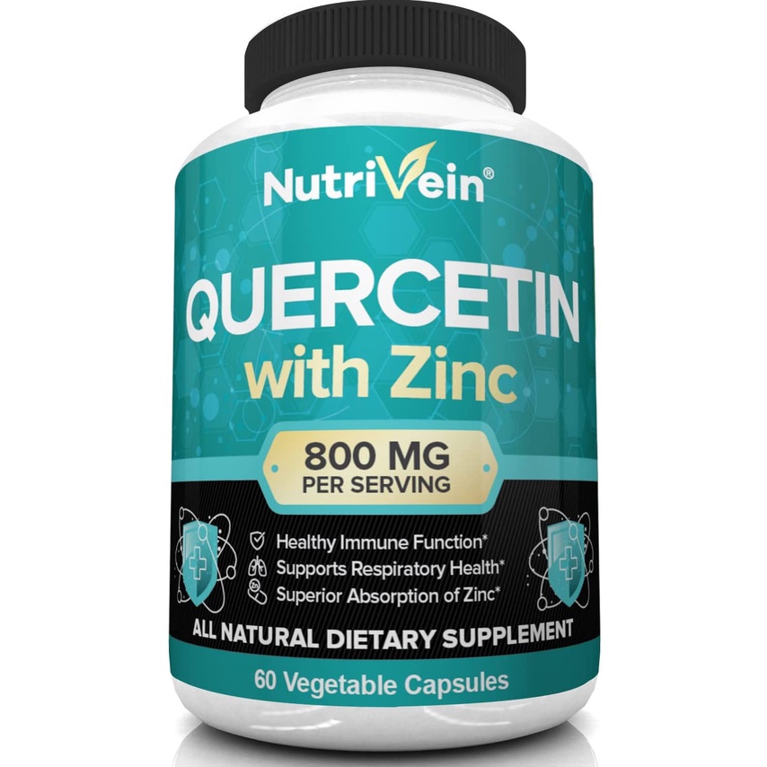 Nutrivein Quercetin 800mg with Zinc Plant Pigment Flavonoid Anti