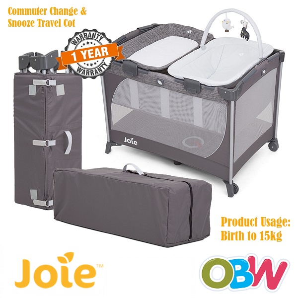 Joie Commuter Change & Snooze Travel Cot Playard / Baby Playpen