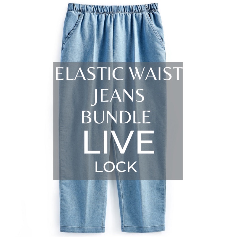 ELASTIC WAIST JEANS BUNDLE Shopee Malaysia