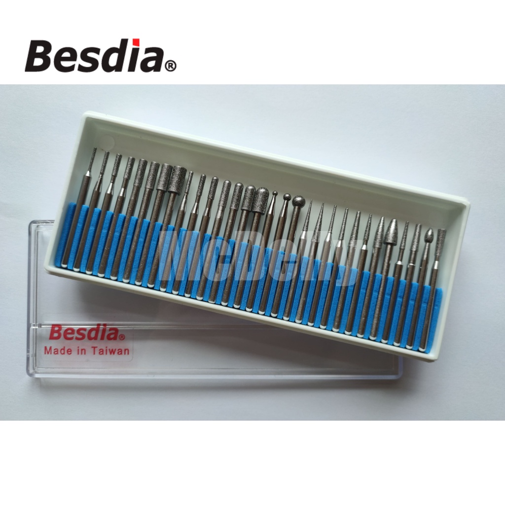 Taiwan BESDIA® BMS30 (ø3.0mm shank) Diamond Mounted Points Assortment