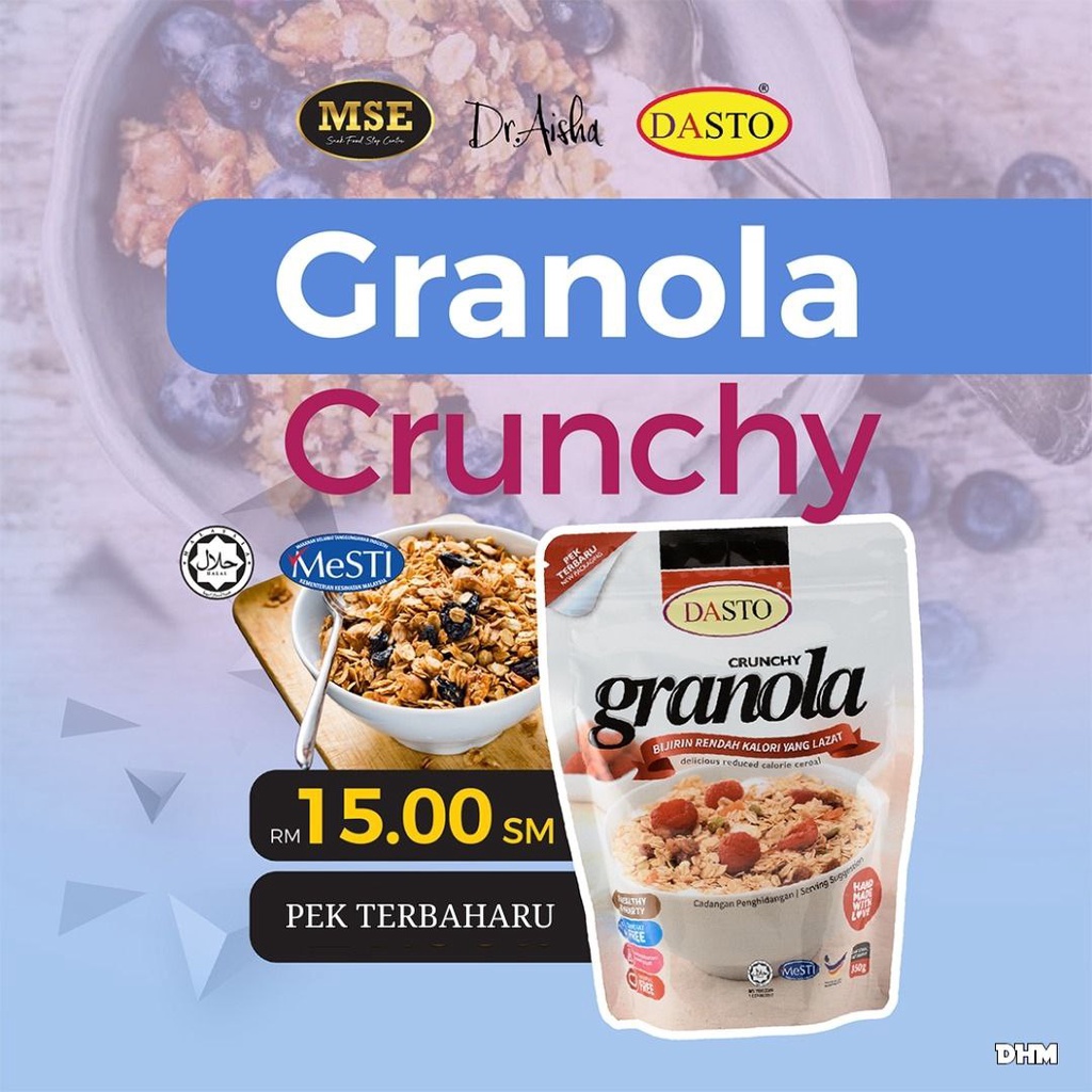 SARAPAN BIJIRIN RENDAH KALORI CRUNCHY GRANOLA OAT Shopee Malaysia