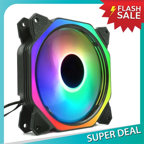 [ Local Ready Stock ] RGB LED Cooling Fan 120mm with 12 Color for