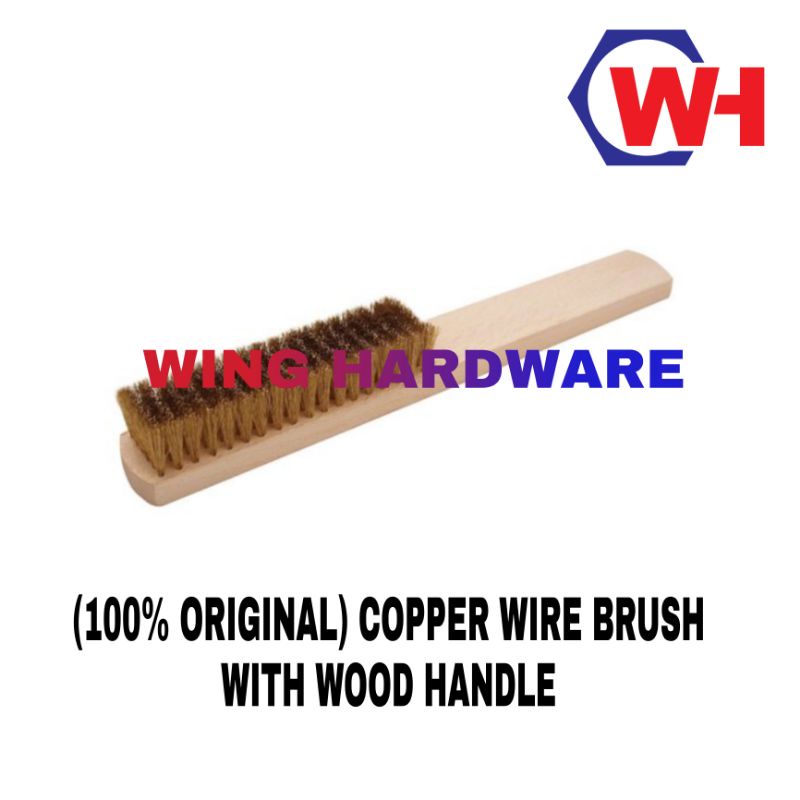 (100 ORIGINAL) COPPER WIRE BRUSH WITH WOOD HANDLE Shopee Malaysia