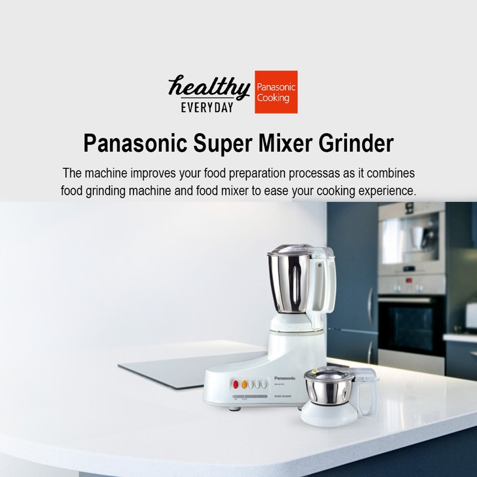 PANASONIC MXAC210 Mixer Grinder 1000W 1.0L MXAC210SWUA 2 Jar
