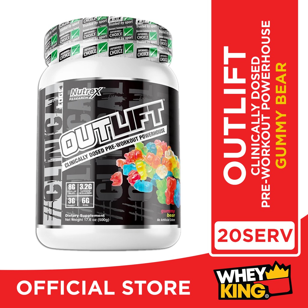 NUTREX OUTLIFT GUMMY BEAR PRE WORKOUT 20SERV Shopee Malaysia