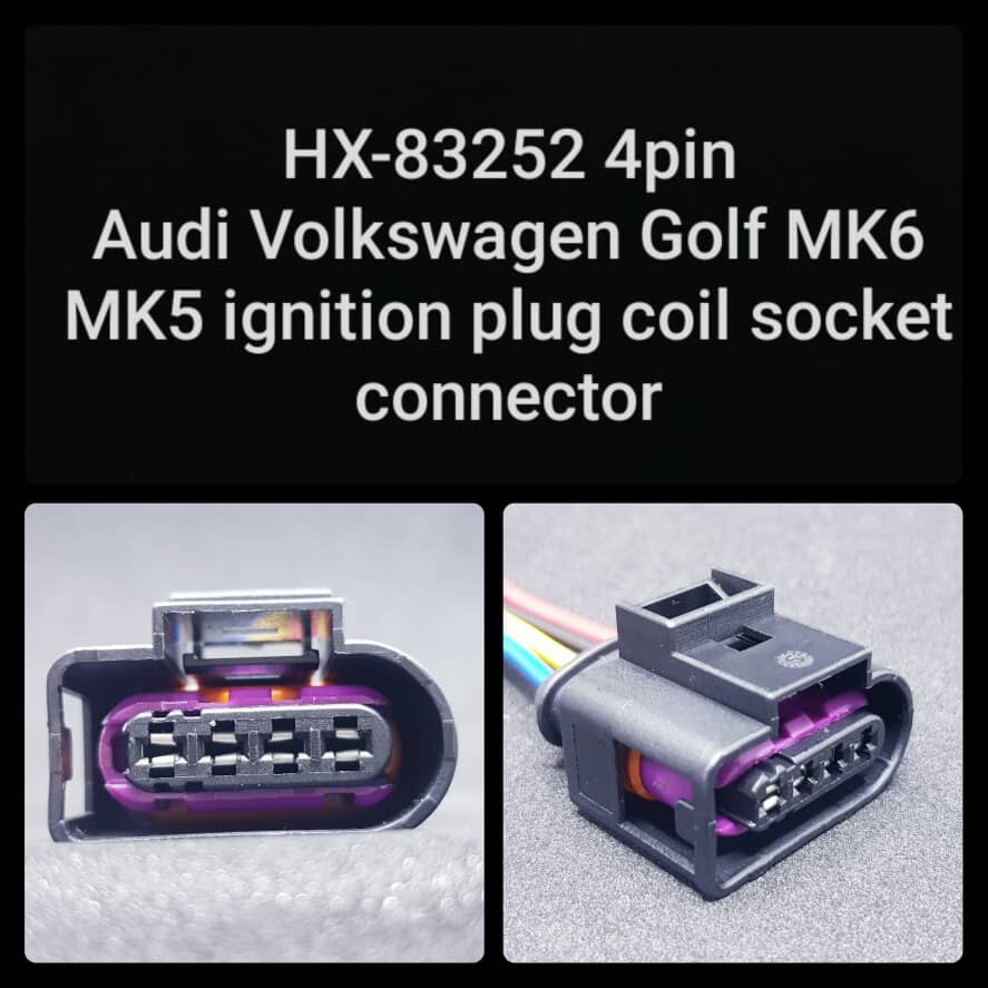 HX83252 4pin Audi Volkswagen Golf MK6 MK5 ignition plug coil socket